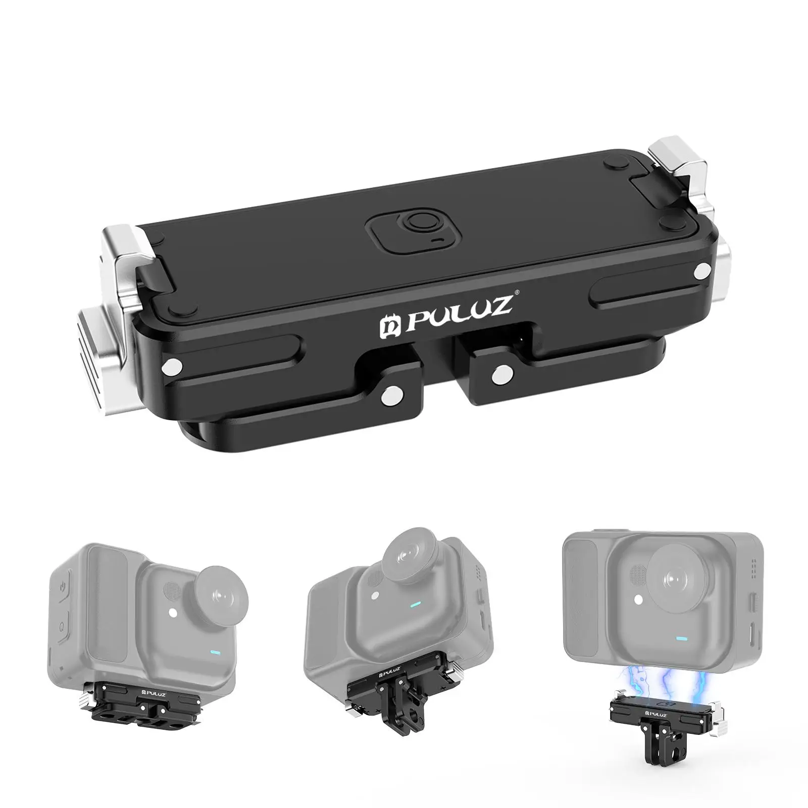 محول تركيب قاعدة مغناطيسي سريع التحرير من سبائك الألومنيوم لملحقات كاميرا Insta360 GO Ultra Action