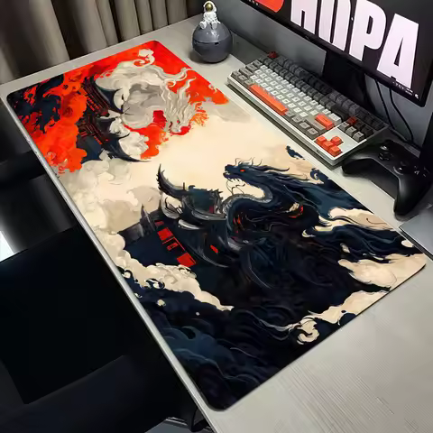 Black White Dragon Mouse Pad Large Computer Office Game Table Mat XXL Rubber Anti-slip Gaming Keyboard Mousepad Long Desk Pads