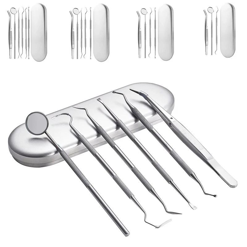 Dentistry Mirror Sickle Tartar Scaler Teeth Pick Spatula Kit Dental Laboratory Equipment Dentist Oral Care Tooth Cleaning Tools