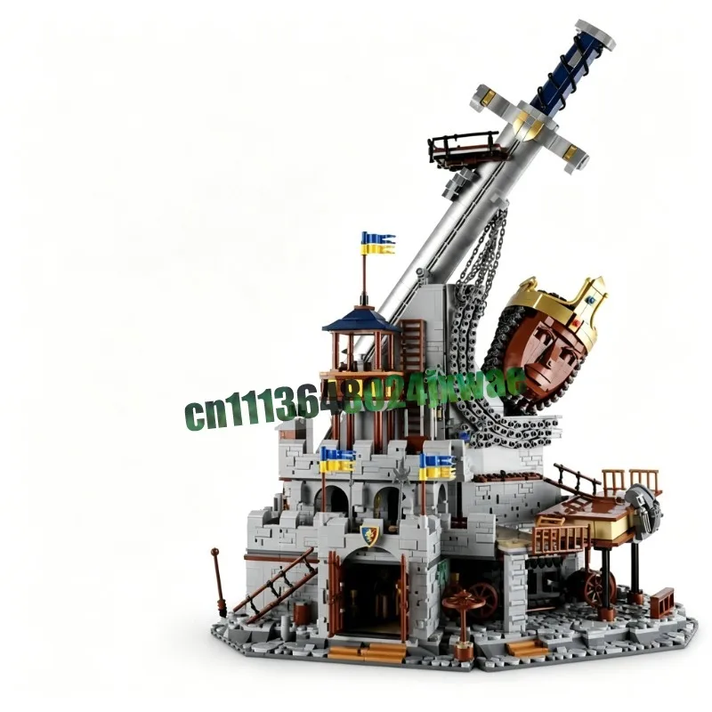 NEW 5950PCS Excalibur Building Blocks Fantasy Castle Model DIY Assembly Creative Toy Collection Display Puzzle Xmas Popular Gift