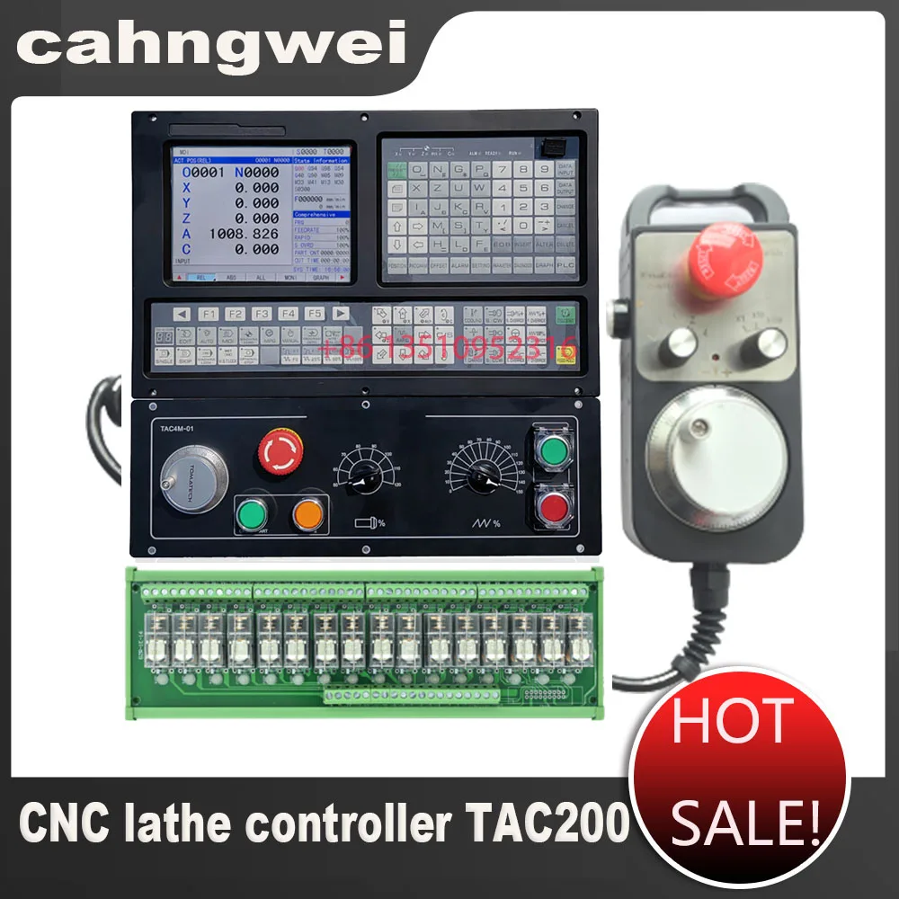 CNC lathe controller kit TAC200 2-axis/3-axis/4-axis 8-inch large screen rigid tapping lathe control system