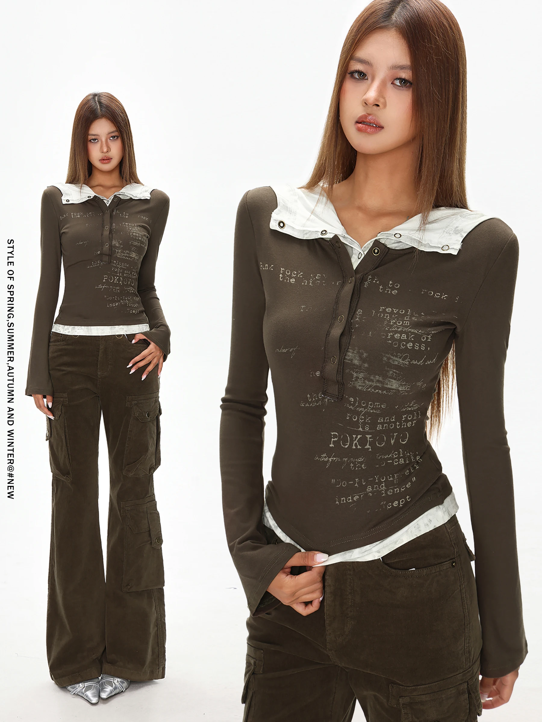 

Американская женская толстовка с длинным рукавом и утягивающим поясом, весенняя модная повседневная уличная одежда в стиле колор-блок