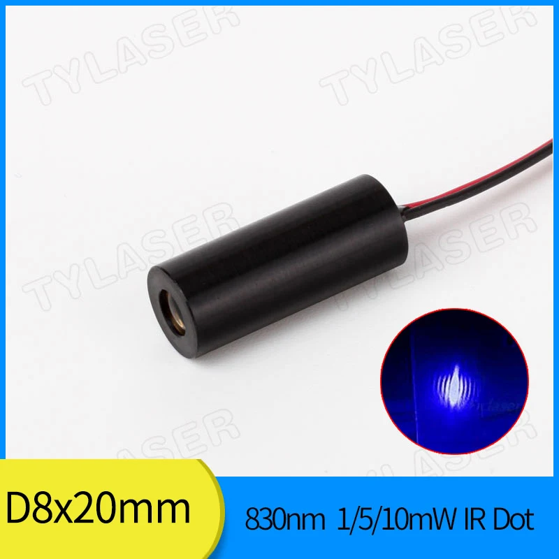 

Invisible Light 8x20mm 830nm 3/5V 1mW 5mW 10mW Infrared Dot Laser Module Industrial Grade APC Driver