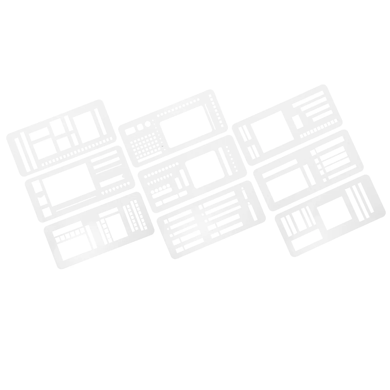 3 set Journal Planner Template Set Reusable Record Stencils For Scrapbooking Daily Planning Flexible Layouts Notepad Journal