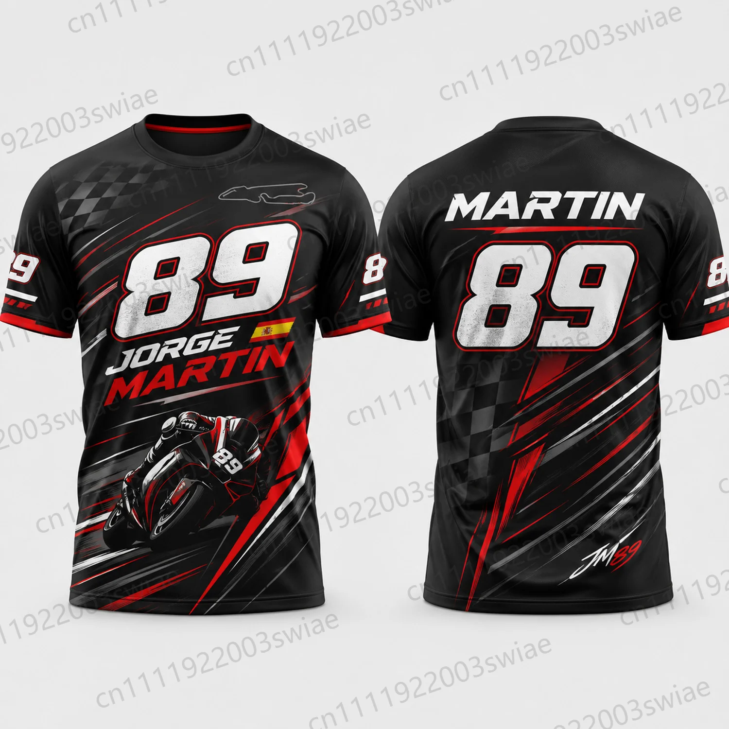 2026 New Summer Men Jorge Martin 89 Moto Racing Factory Team AI Design Jersey Short Sleeve T Shirt Fan Kids/Adult Top