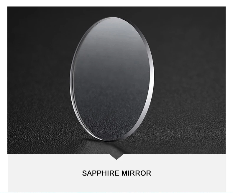 ساعة LOBINNI للرجال أوتوماتيكية 43 ملم ساعة يد ميكانيكية مربعة فاخرة ومرآة ياقوت مضيئة