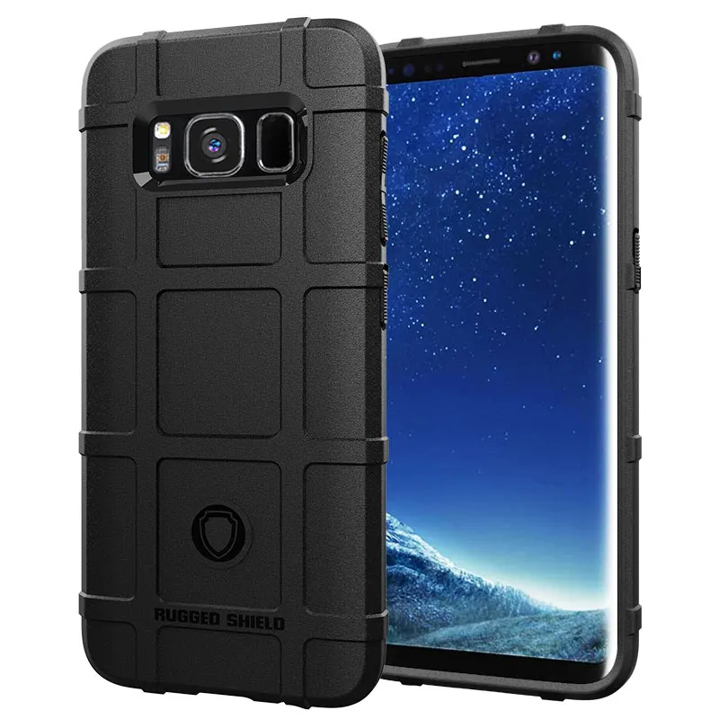 Shockproof Silicone Shield Case for Samsung Galaxy S8 Anti Knock Phone Cover for galaxy s8 S 8 Armor Matte Rubber Cases