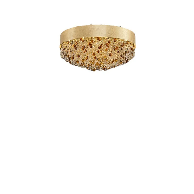 

Light luxury crystal chandelier, French, round, living room, postmodern, simple, bedroom