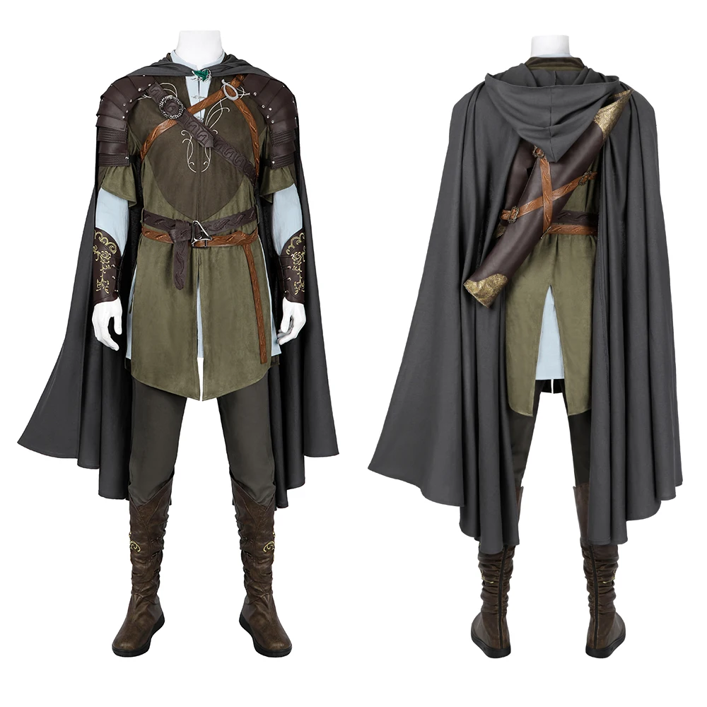 Legolas-Disfraz de elfo y Príncipe para adultos, traje de batalla de cuero, conjunto completo, trajes de fiesta de Halloween, hecho a mano, cualquier tamaño