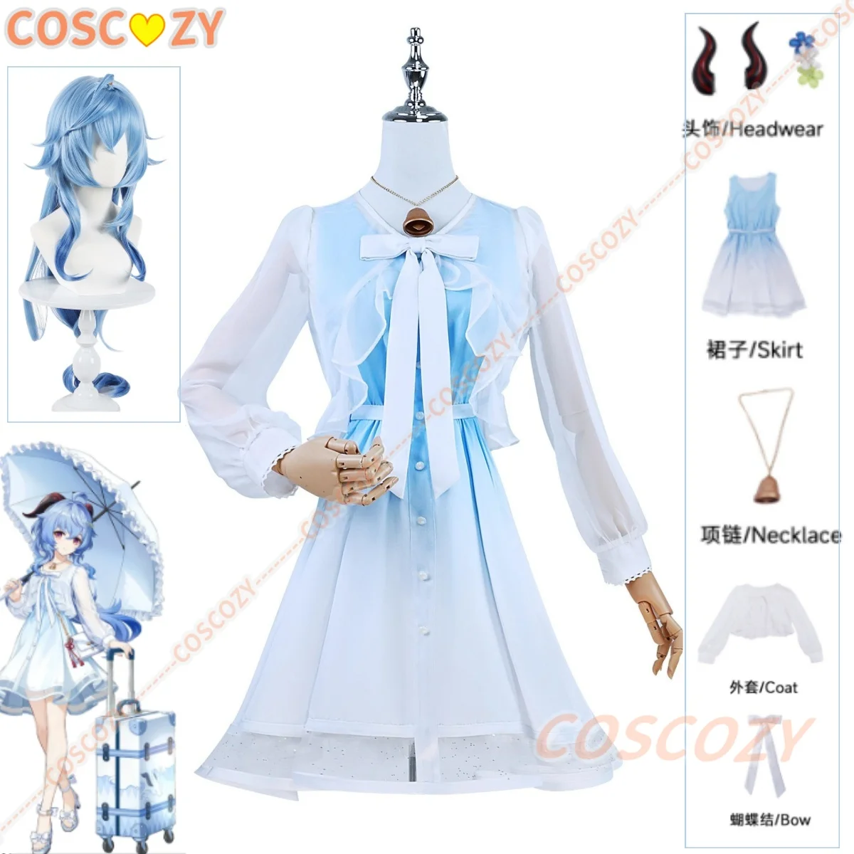 

Ganyu Fashion Dress New Cosplay Costume Wig Game Genshin Impact Anime Women Activity Comic-con Party Cos Clothes 2024 New