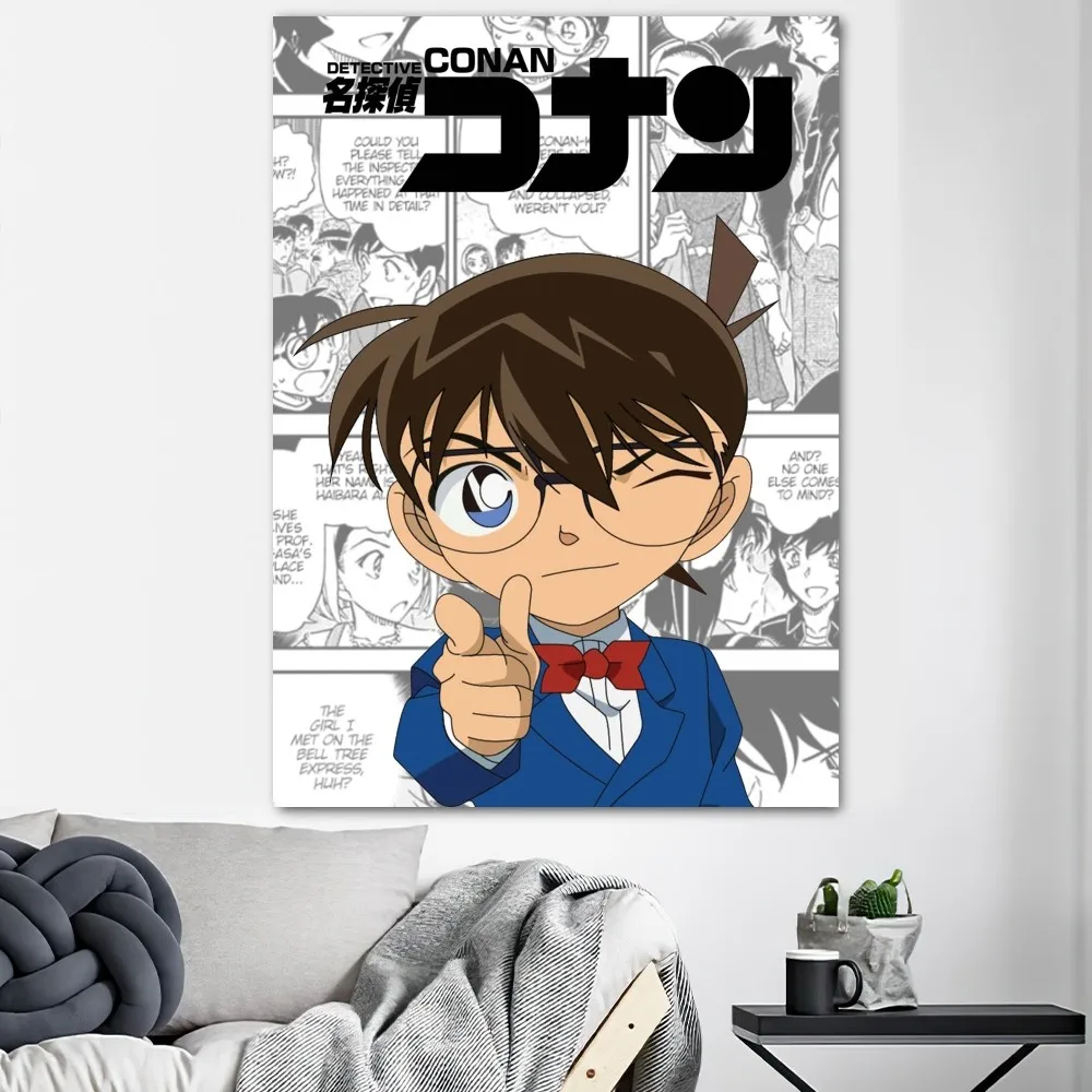 Detektyw Conan plakat Anime drukuje naklejki ścienne zdjęcia dekoracja domu salonu