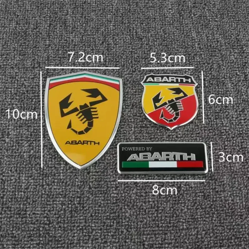 Car Styling 3D Sticker Metal Abarth Scorpion Adhesive Badge Emblem Decal For Abarth Punto 124 125 500 595 Fiat Viaggio Accessory view 2