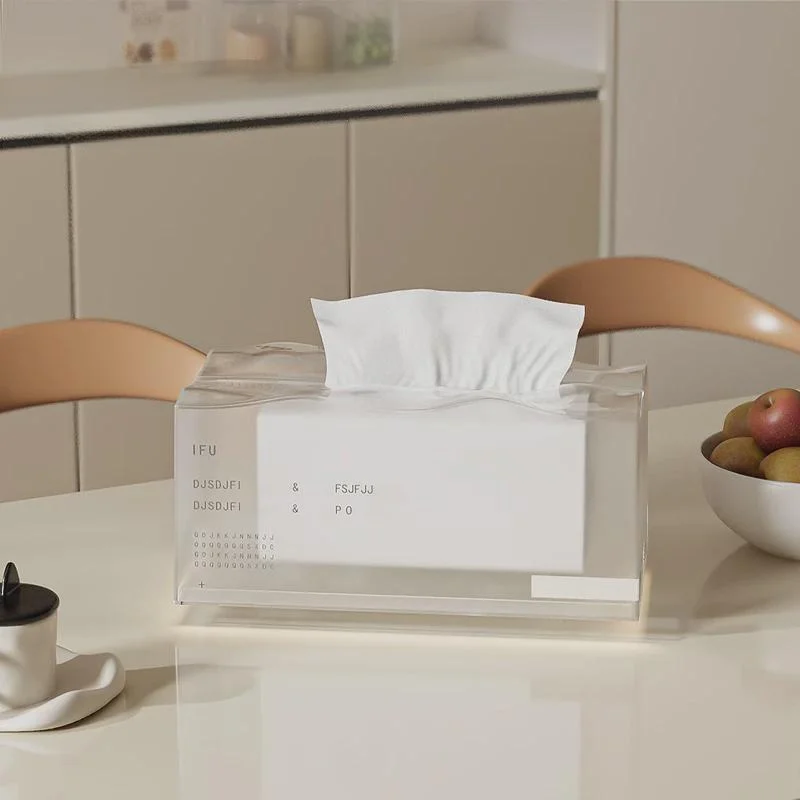 High-End Desktop Tissue Box Luxury Living Room Tea Table Spring Support Drawer Storage Box Home Decor Elegant Organizer view 4