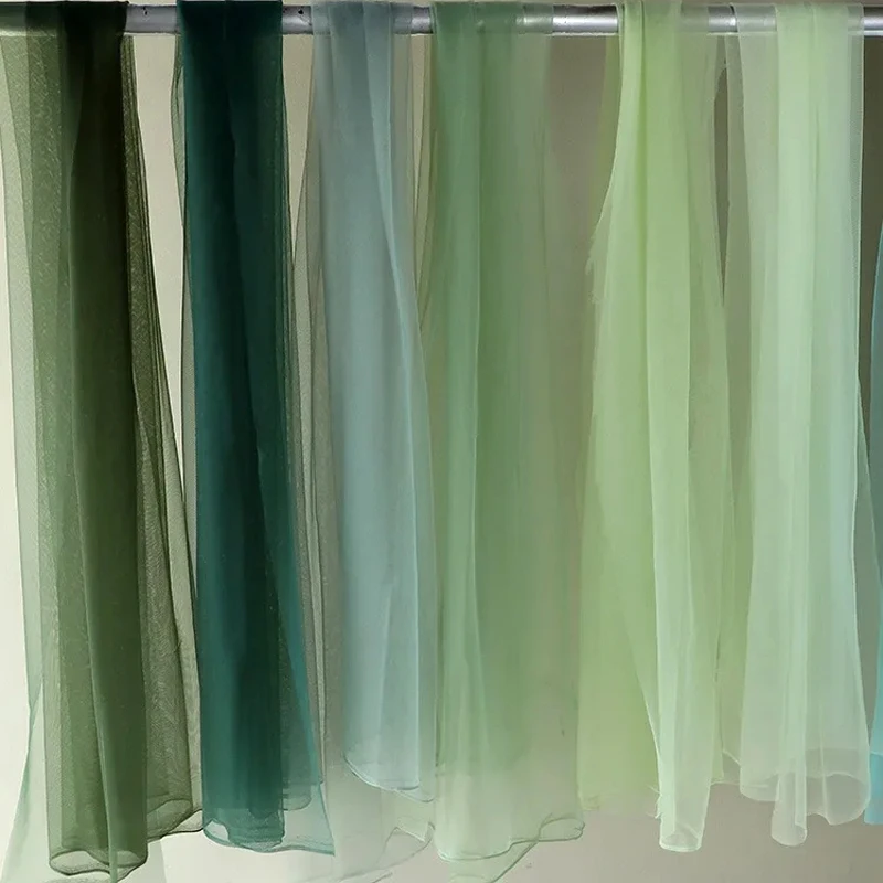 Avocado Green Sage Soft Tulle Fabric by Yard Wedding Celebration Curtain Clothing Mesh Layout Chair Back Yarn Backdrops Material