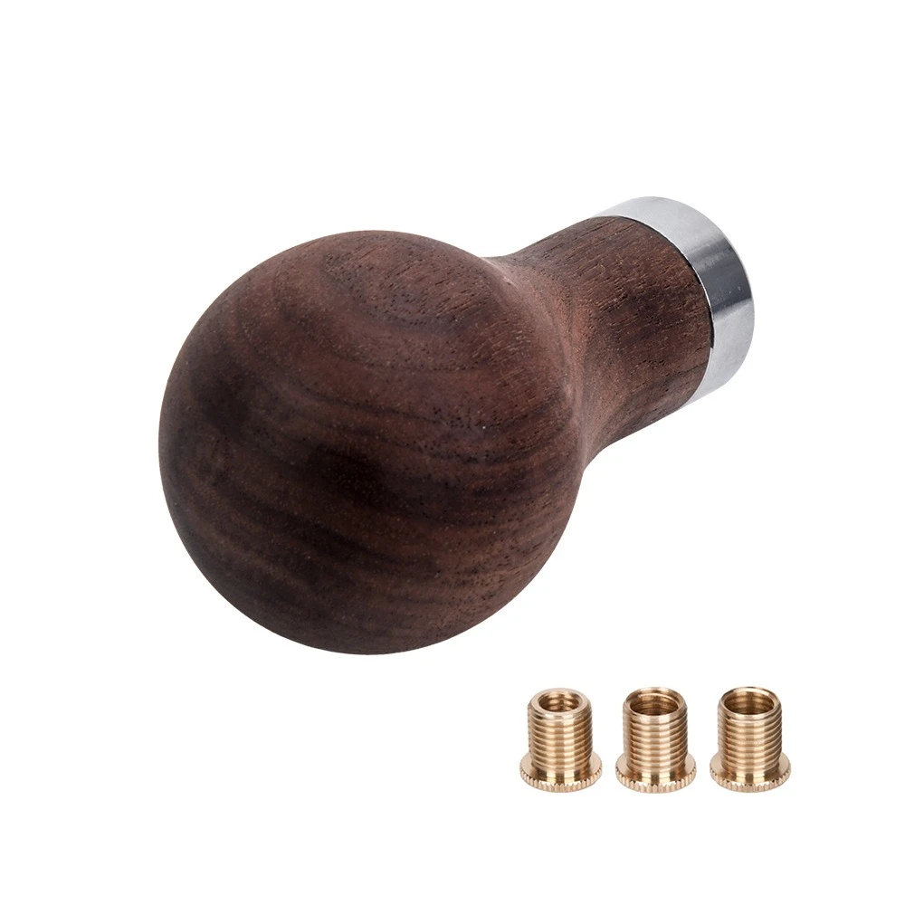 Solid Wood Grain Gear Head Knob with Adapter, Classic Manual Gear Shifter Lever Stick, Car Gear Shift Replacement