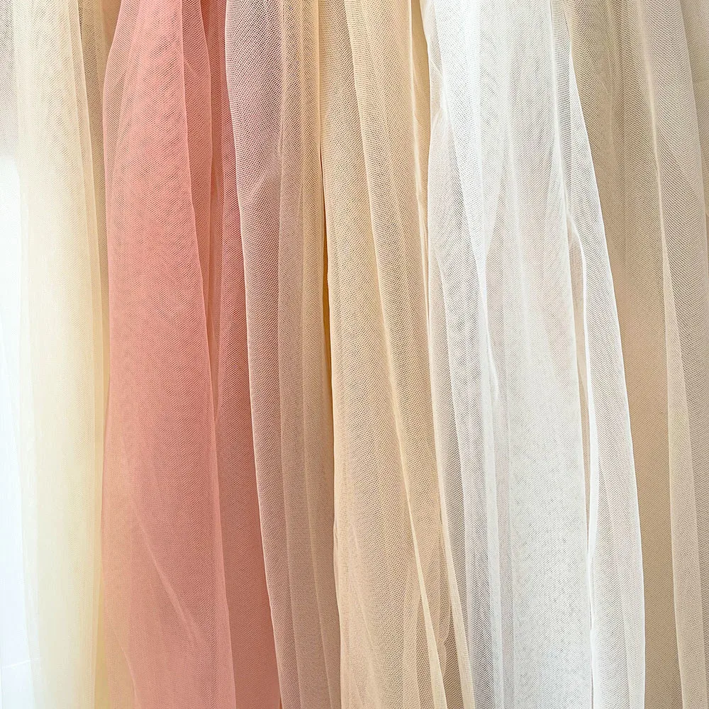 1 ياردة براون عارية النايلون تول النسيج سوبر لينة غرامة شبكة DIY بها بنفسك الخياطة مسابقة الزفاف الديكور الفتيات فستان عيد ميلاد المواد