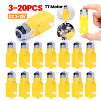 TT Motor Gearmotor DC 3-12V Smart Car Chassis Four Drive Car Motor Install EMC Electric Gear Motor for DIY Smart Car Robot