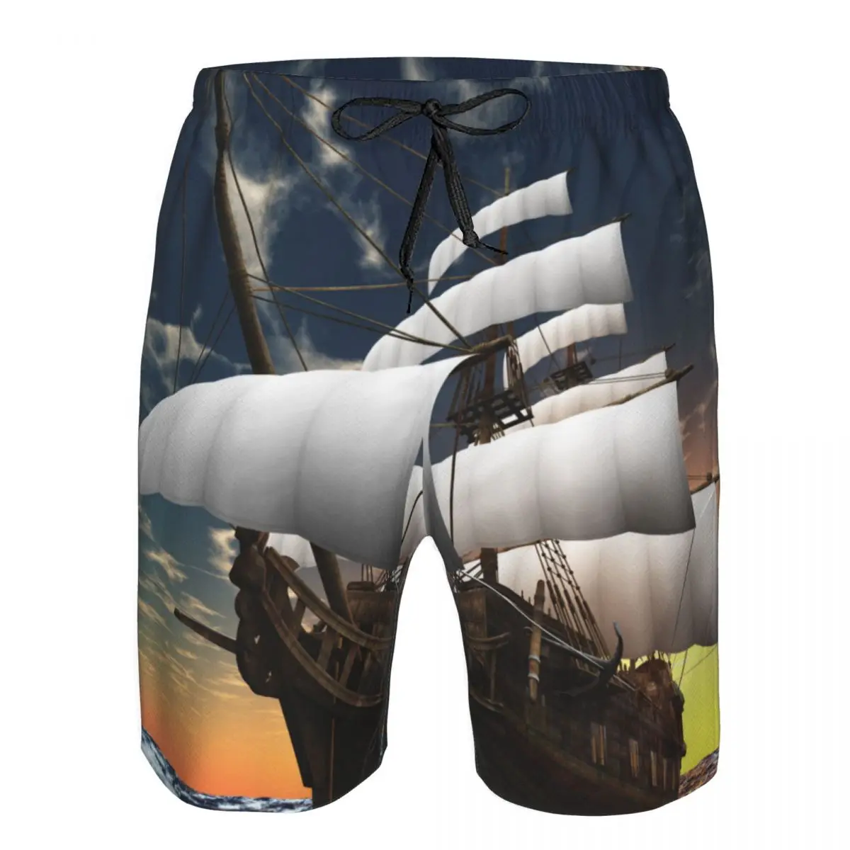 Barca a vela pirata (1) pantaloncini da bagno ad asciugatura rapida per uomo costumi da bagno costume da bagno costume da bagno costume da bagno abbigliamento da spiaggia