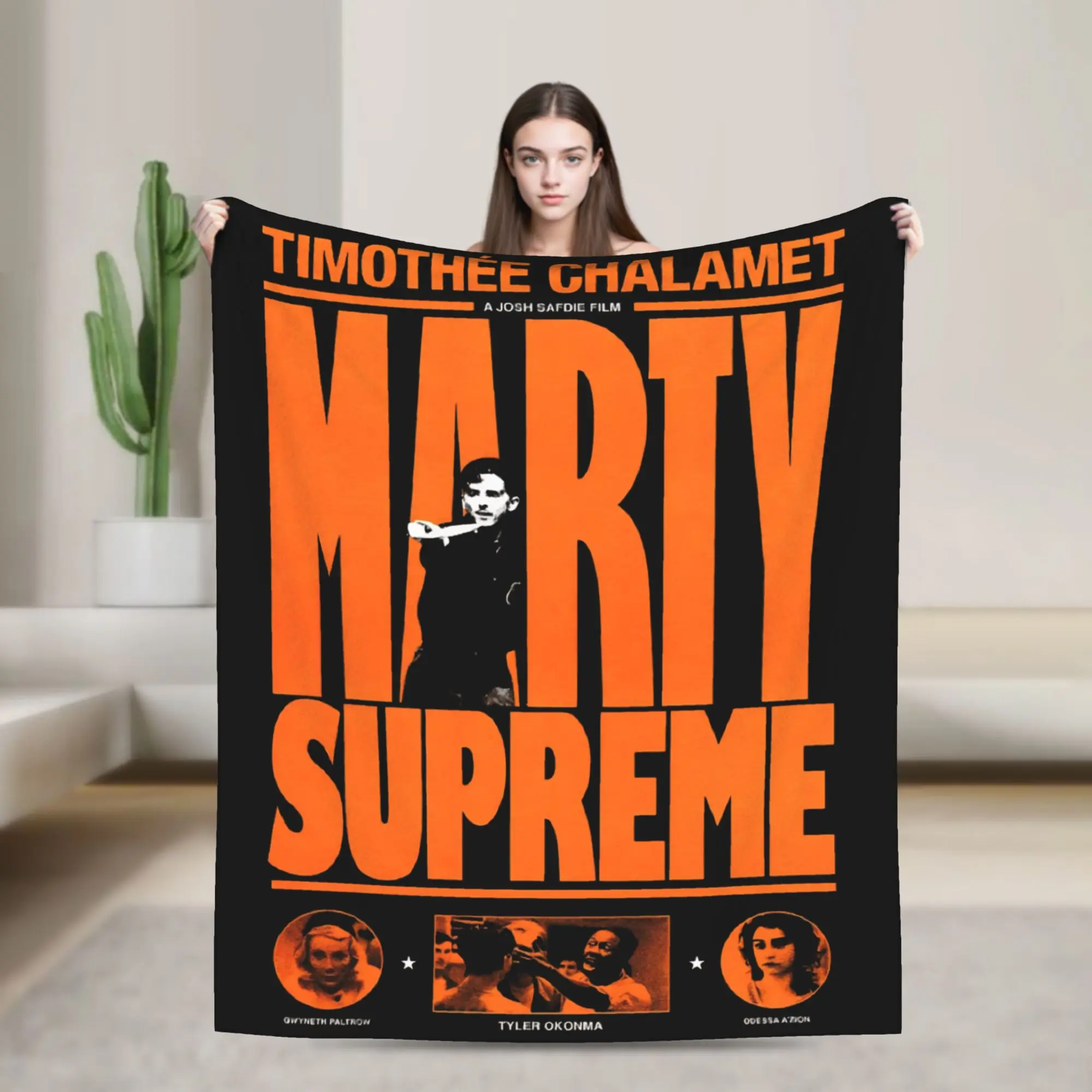 Film Marty Supreme Flannel Throw Blankets  Blankets for Sofa Outdoor Super Soft Quilt,