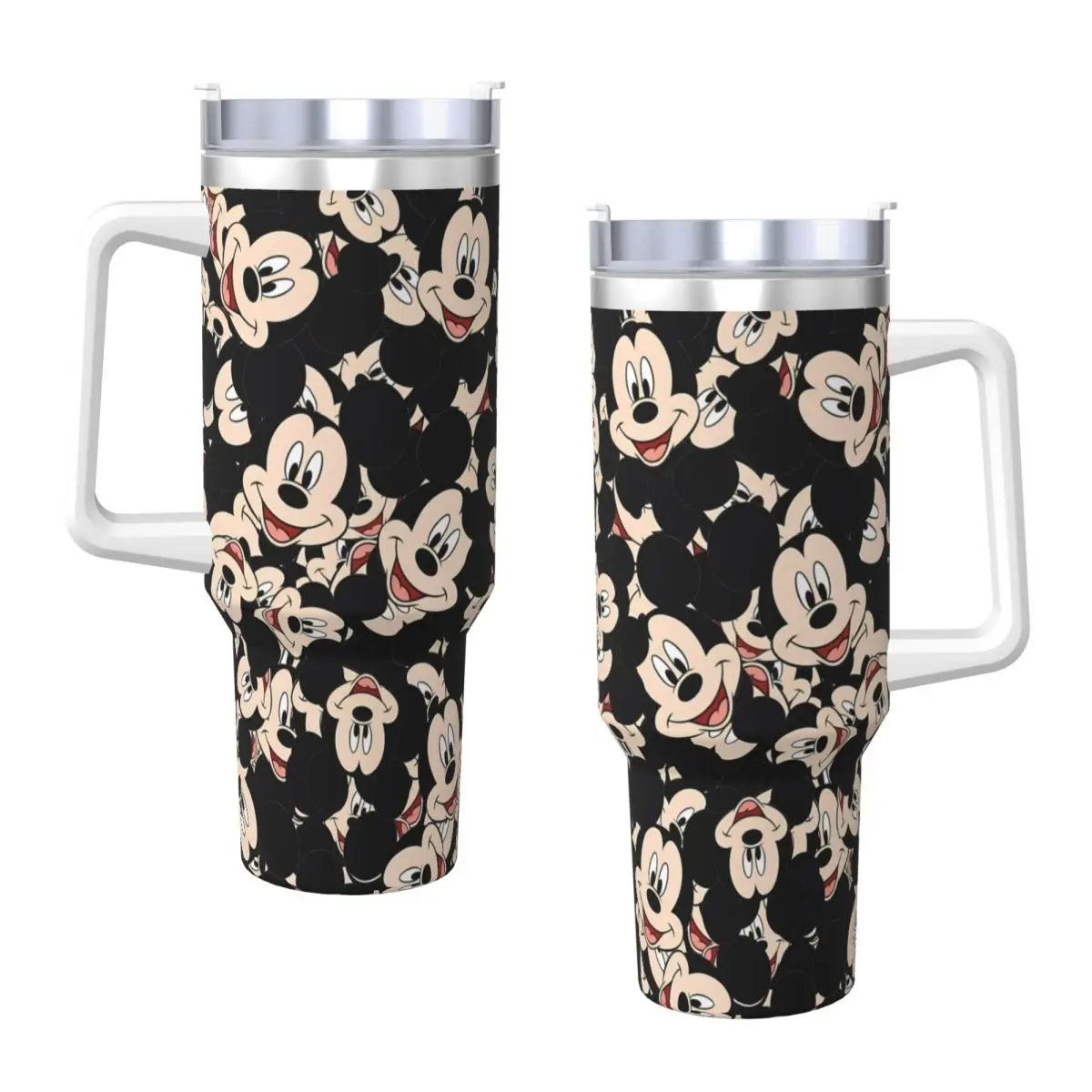 Mickey Mouse Tumbler Cold and Hot Water Bottle Portable Stainless Steel Thermal Mug Custom DIY Travelist Car Mugs