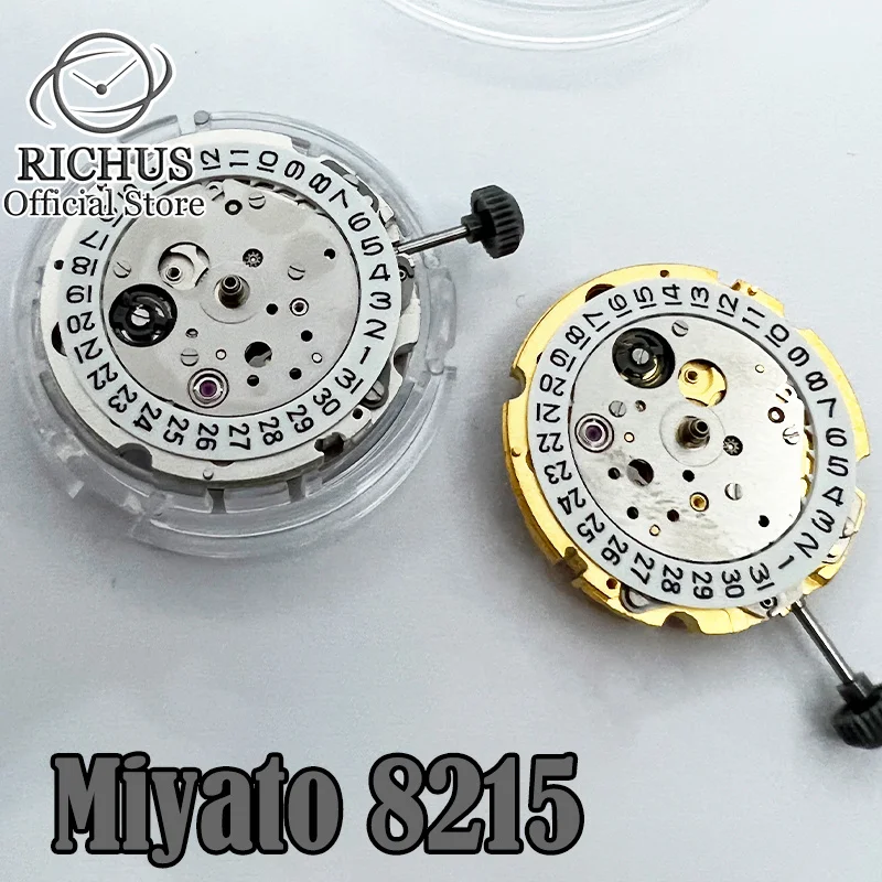 

Miyota 8215 original silve gold 21 jewels automatic mechanical date movement mens watch movements