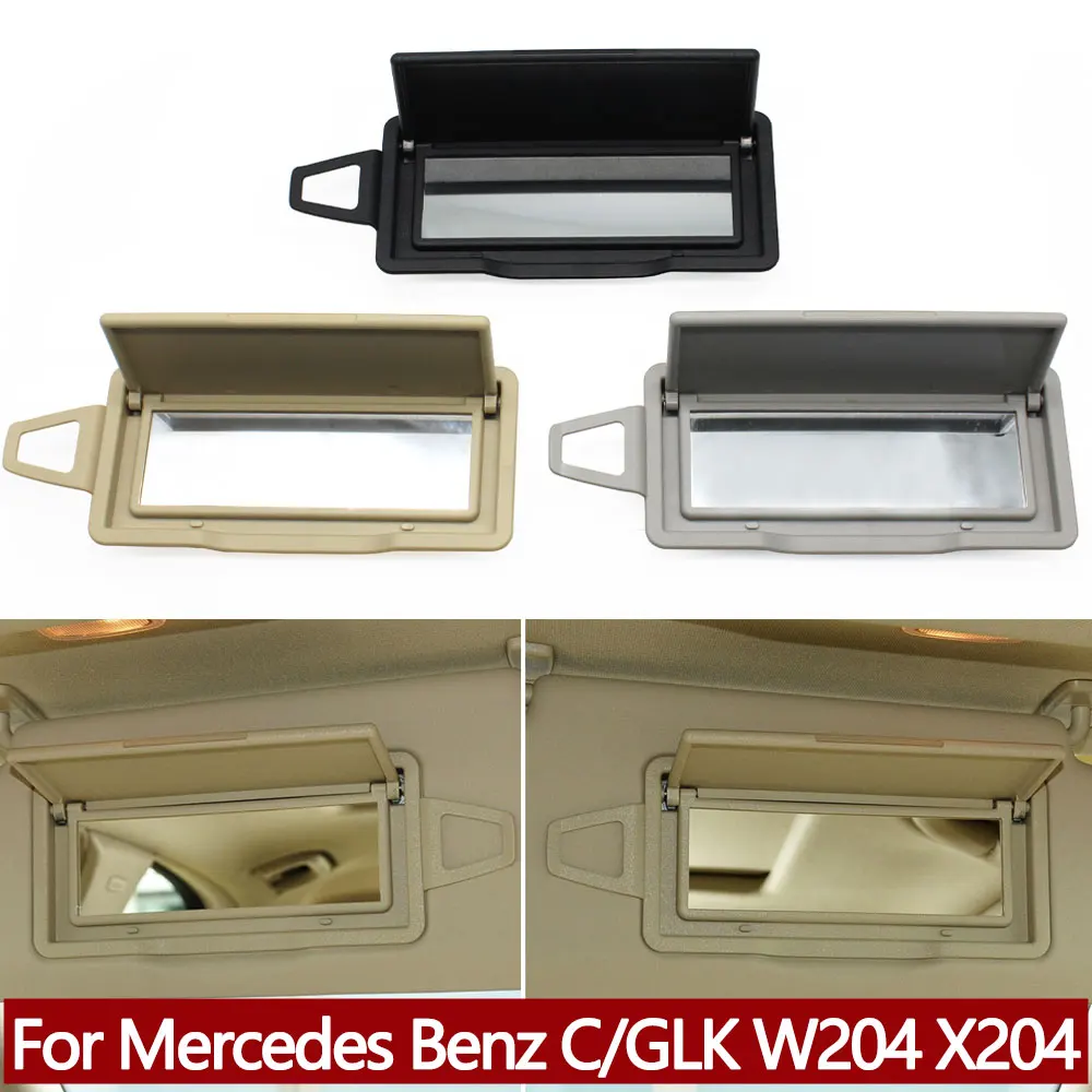 Car Interior Front Sun Shade Makeup Cosmetic Mirror Cover For Mercedes Benz C GLK Class W204 X204 C200 C250 GLK300 2048104510