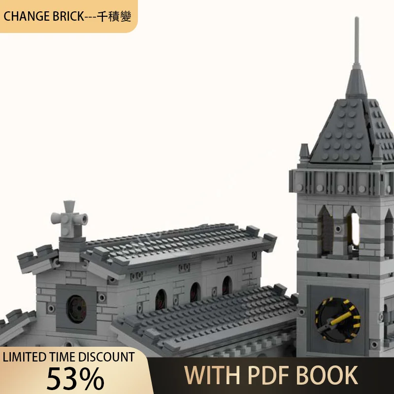 MOC NIEUWE 2085PCS Middeleeuwse Kerk Modulaire Stad Architectuur Creatieve Kinderen Baksteen Speelgoed Verjaardag Gebouw Kerstcadeau Blokken