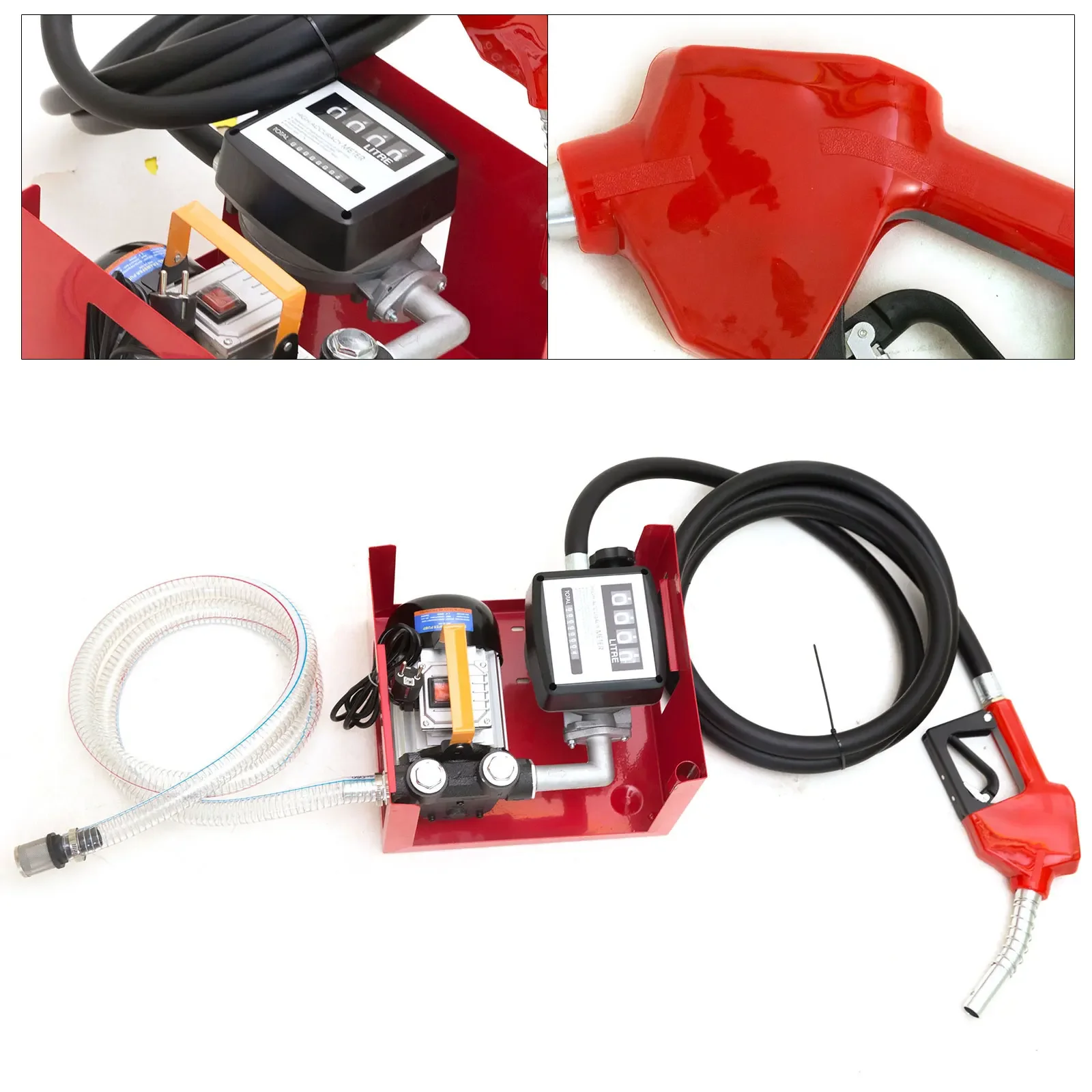 

For Oil Pump Diesel Transfer Pump Electric Fuel Transfer Self-Priming Fuel Extractor Nozzle Promote Gas Station 60L/min 550W 280