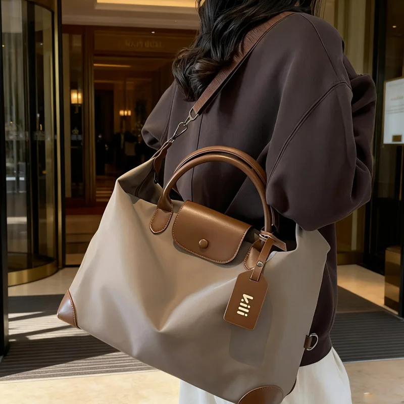 

Fashion Women's Yoga Fitness Bag Short Trip Coffee Travel Bag Waterproof Soft Large Capacity