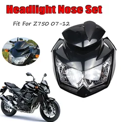 Fit For Kawasaki 2007 - 2012 Z750 Motorcycle Accessories Headlight Front Nose Fairing Set Z 750 2008 2009 2010 2011