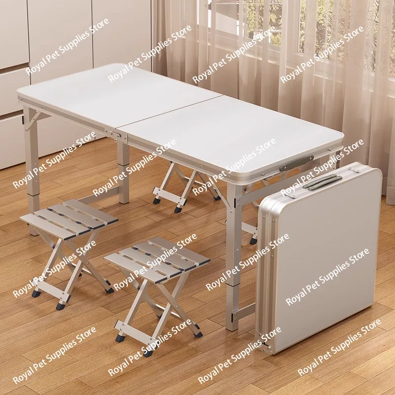 Outdoor Portable Folding Table And Chairs Set for Camping Picnic Work Stall Lightweight Travel Table with Stool