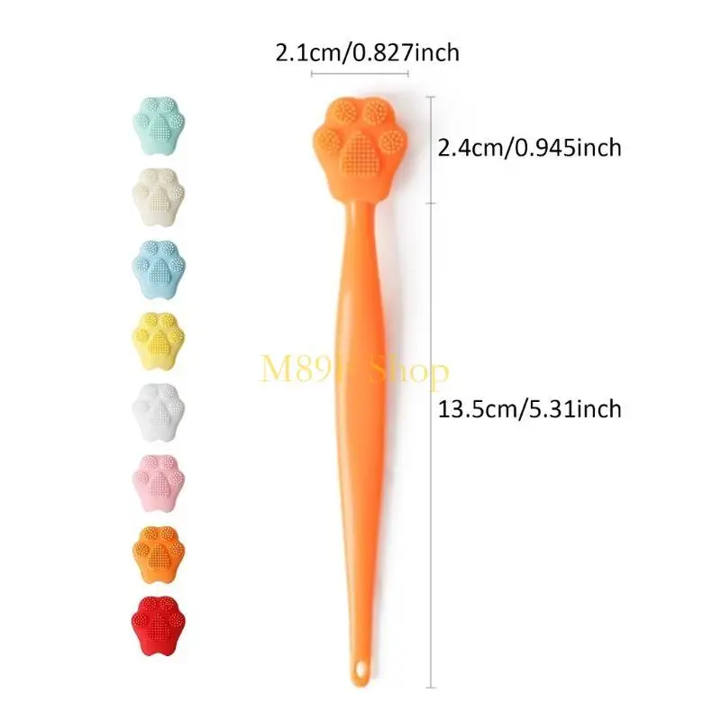 M89f Gentle Exfoliant Silicone Brush Brush Kitten Paw Face Tool pour le retrait tête noire