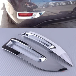 DWCX 2pcs Plastic Silver Rear Bumper Chrome Fog Light Lamp Trim Molding Cover Frame Fit For Nissan Sentra Sylphy 2013 2014 2015