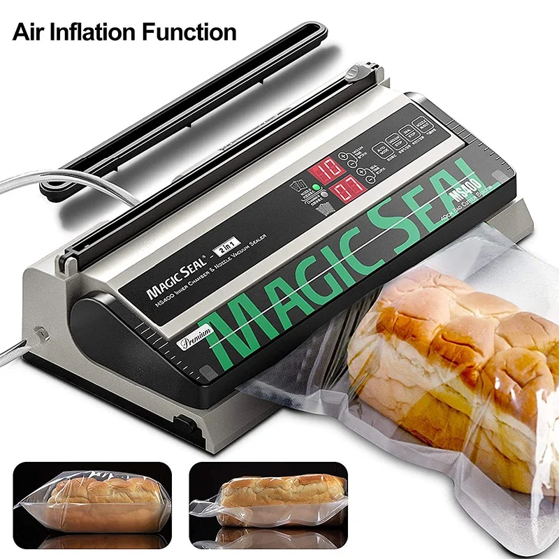 MS4005 Vacuum Air Sealing System Preservation Portable Rice Bag Storage Automatic Kitchen Food Saver Vacuum Sealer Machine
