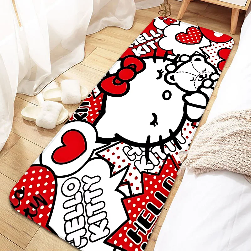 Cartoon Sanrio Hello Kitty Door Mat Entrance Non-slip Washable Kitchen Carpet Living Room Hallway Rugs Bathroom Bath Door Mats