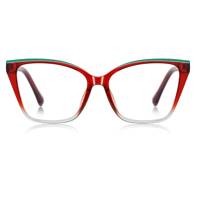 SZTZX موضة جديدة عين القطة تصميم شخصي نظارات قراءة مضادة للضوء الأزرق للنساء وصفة طبية قابلة للتخصيص