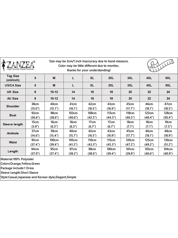 ZANZEA Elegant Patchwork Women Dress Casual Round Neck Vestidos 2024 Summer Korean Short Sleeve Knee Robes Office Loose Dresses