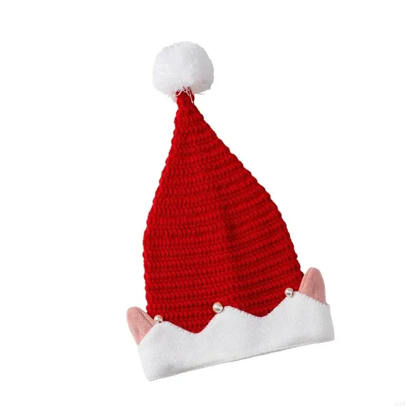 Cappello da bambino in acrilico flessibile con incantevole contorno orecchie da hobgoblin abbellimento in pietra scintillante