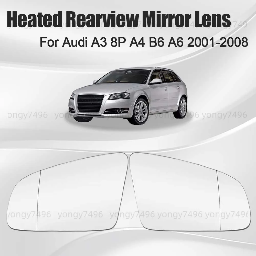 

Car Wide Angle Heated Rearview Mirror Lens For Audi A3 8P A4 B6 A6 2001 2002 2003 2004 2005 2006 2007 2008 Car Rearview Replace