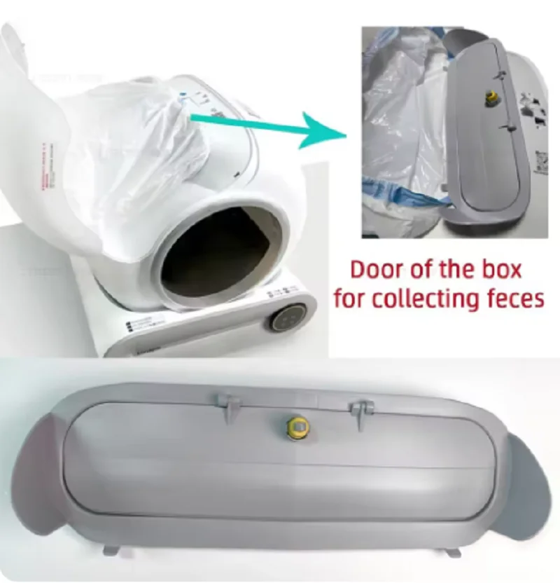 Automatic Cat Litter Box Accessories Bin Door Collecting Feces Bottom Capsule Garbage Bag for Cat Toilet Litter Box