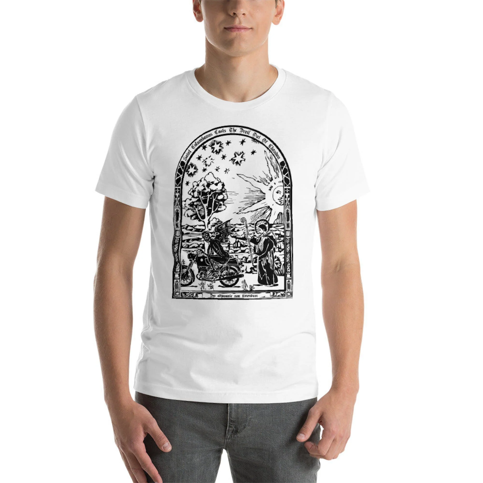 Bellavanceink Saint Columbanus Patron Of Motorcyclists T Shirt