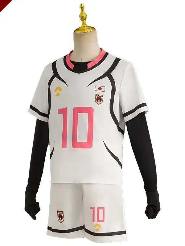 كوس زي الهالوين التأثيري الأزرق السجن تأثيري حلي Seishin Arata تأثيري الزي U20 المنافسة Seishin بدلة كرة القدم #2