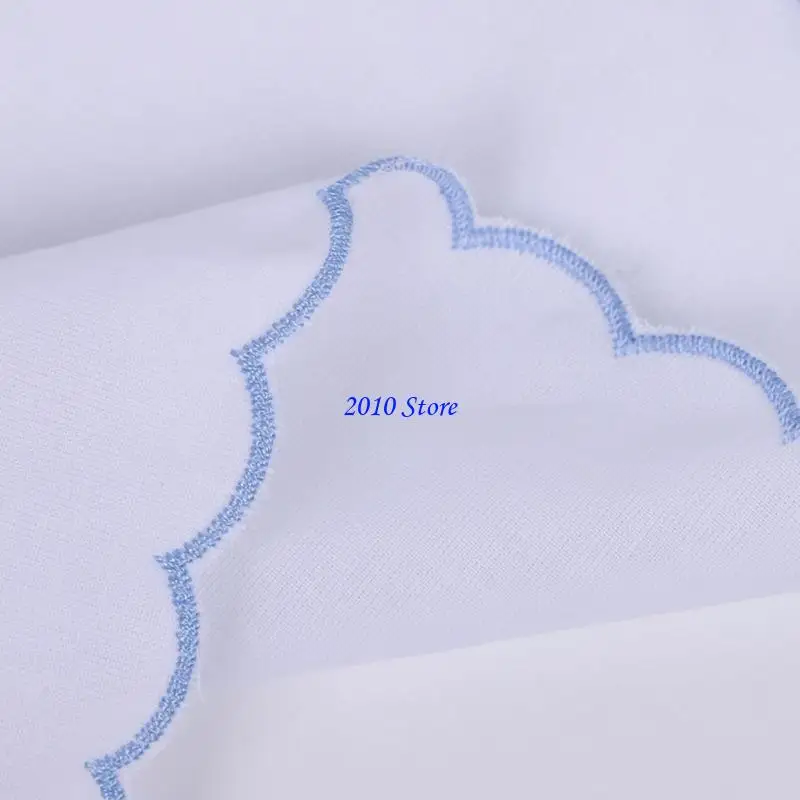 F3mf morbido ricamo bianco cotone bianco Accessorio regalo per ospiti per ospiti 28x28cm