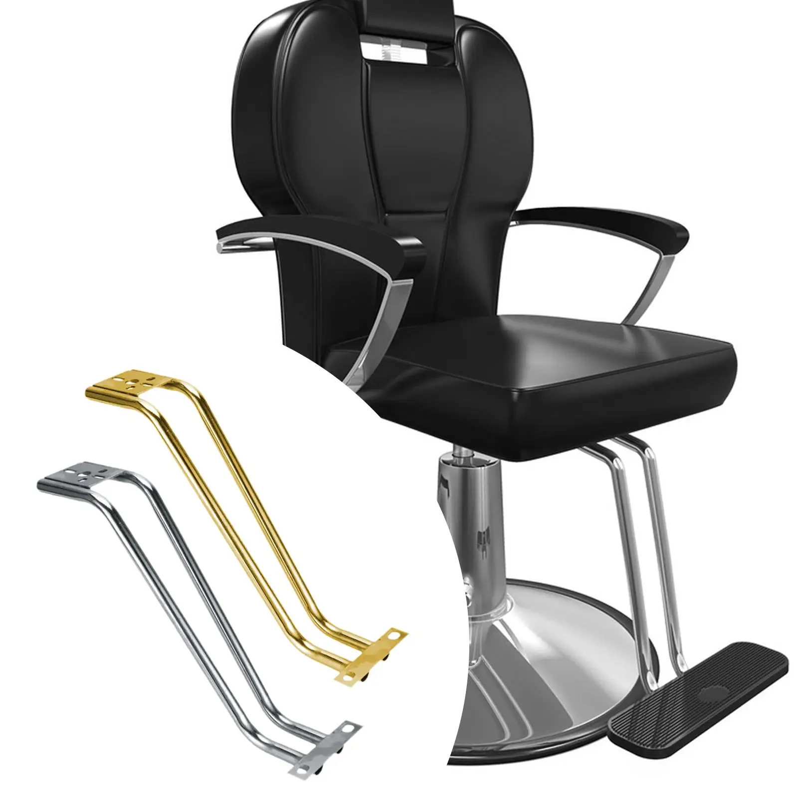 

Salon Chair Pedal Beauty SPA Accessories Foot Rest Hardware Stainless Steel