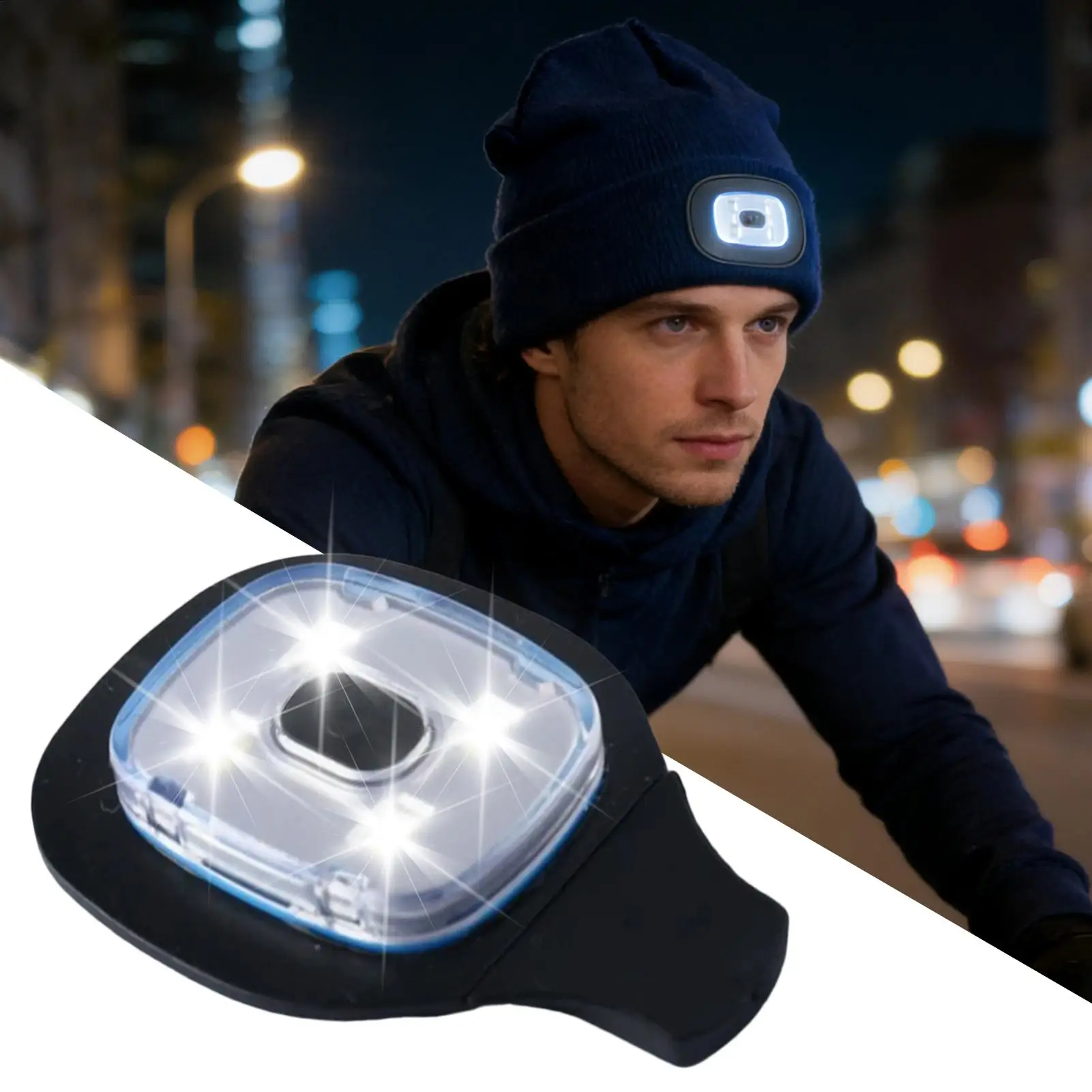 

Beanie Light 3 Brightness Modes Waterproof LED Light for Knit Beanie Hat for Nighttime Walking Camping Running Jogging Working