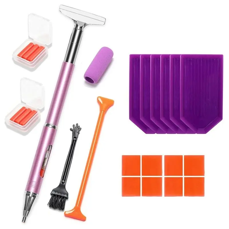 A96I-Diamonds Art Pens Kits, Refillable Wax Pen With Metal Correction Diamonds Art Kits For Adults, Diamonds Painting