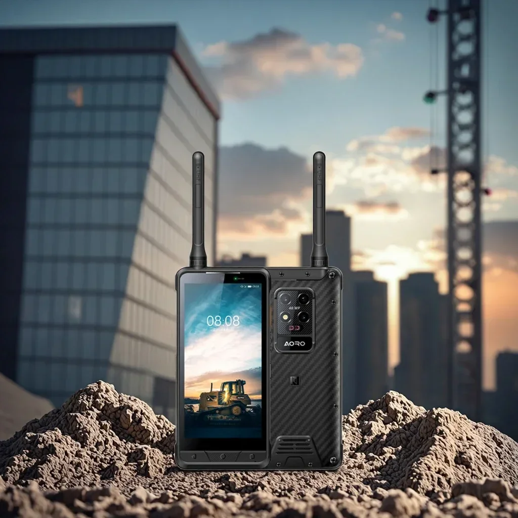 Aoro M7 HD+720*1440 Android 14 Octa Core 5800mAh VHF & UHF 2W Radio Walkie Talkie Atex DMR Walkie Talkie