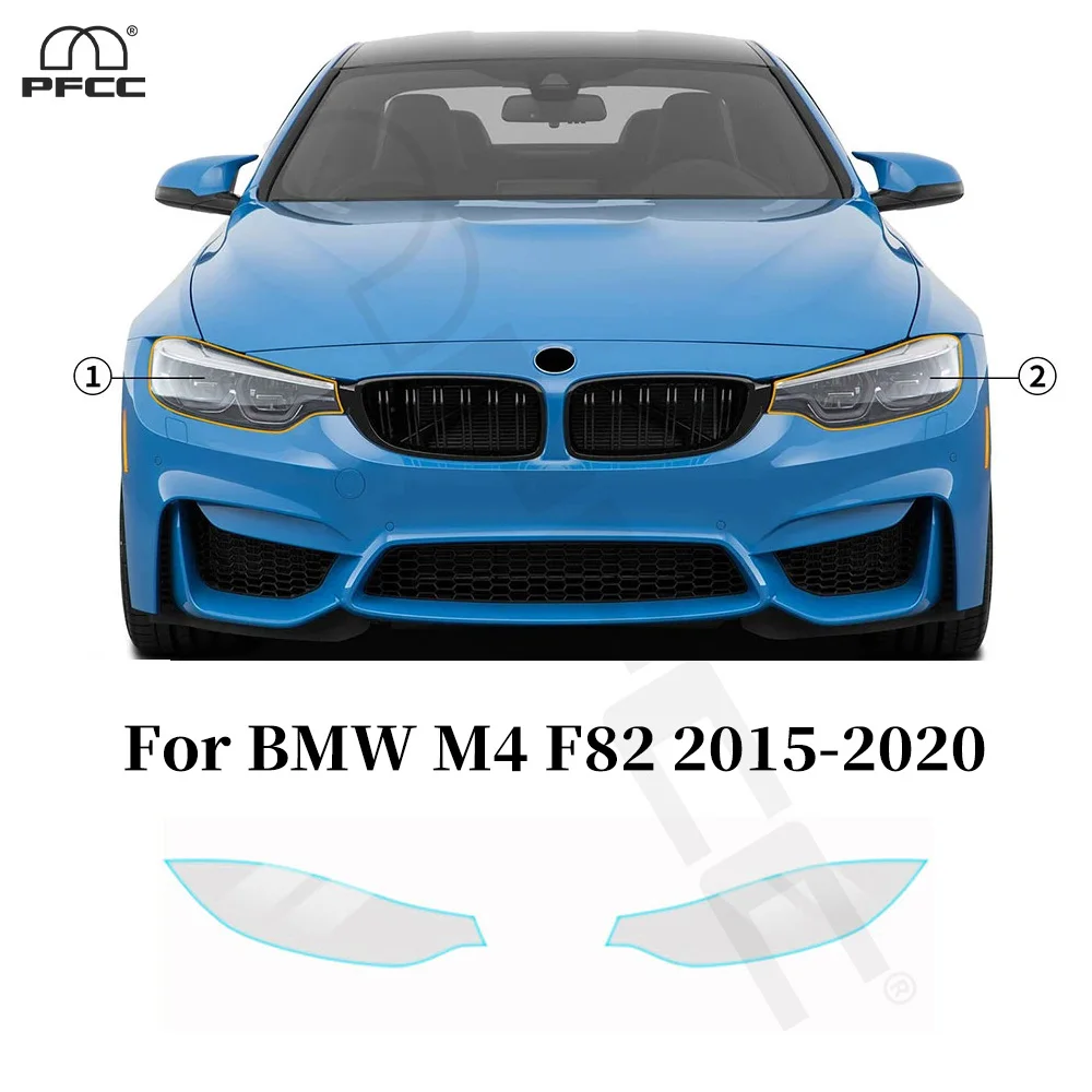 

For BMW M4 F82 2015-2020 Car Headlight Rearview Anti-scratch TPU Paint Protection Film Clear Bra Pre-cut PPF Resistant Invisible