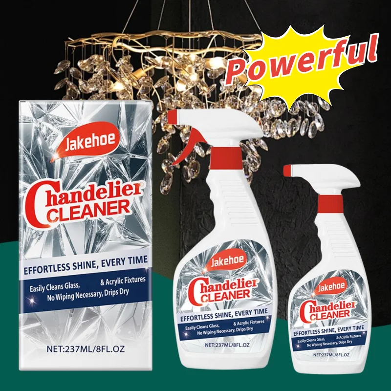 Spray nettoyant polyvalent et puissant pour lustres, sans essuyage, pour un éclat sans effort, pour luminaires en cristal, 1/2 pièces