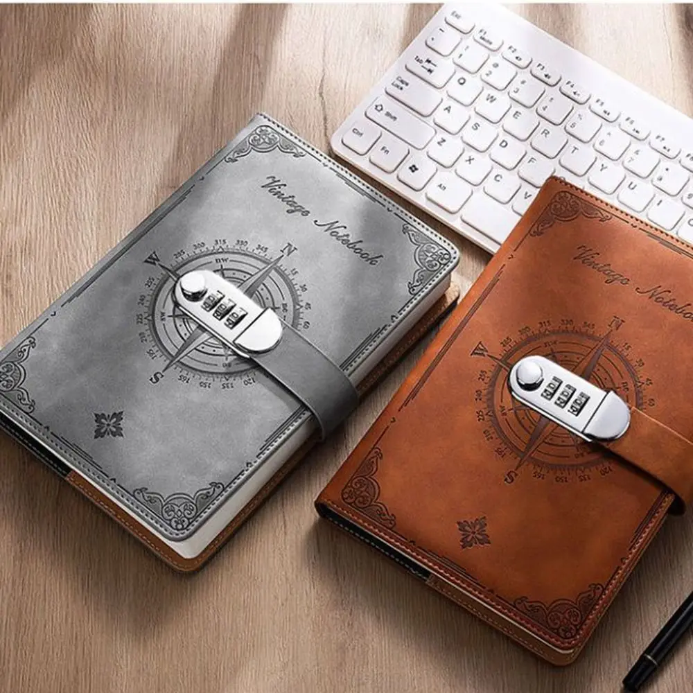 200-Page Password Notebook Diary Book Protecting Secrets A5 Notebook With Lock Stationery Stain Resistant Travelers Journal